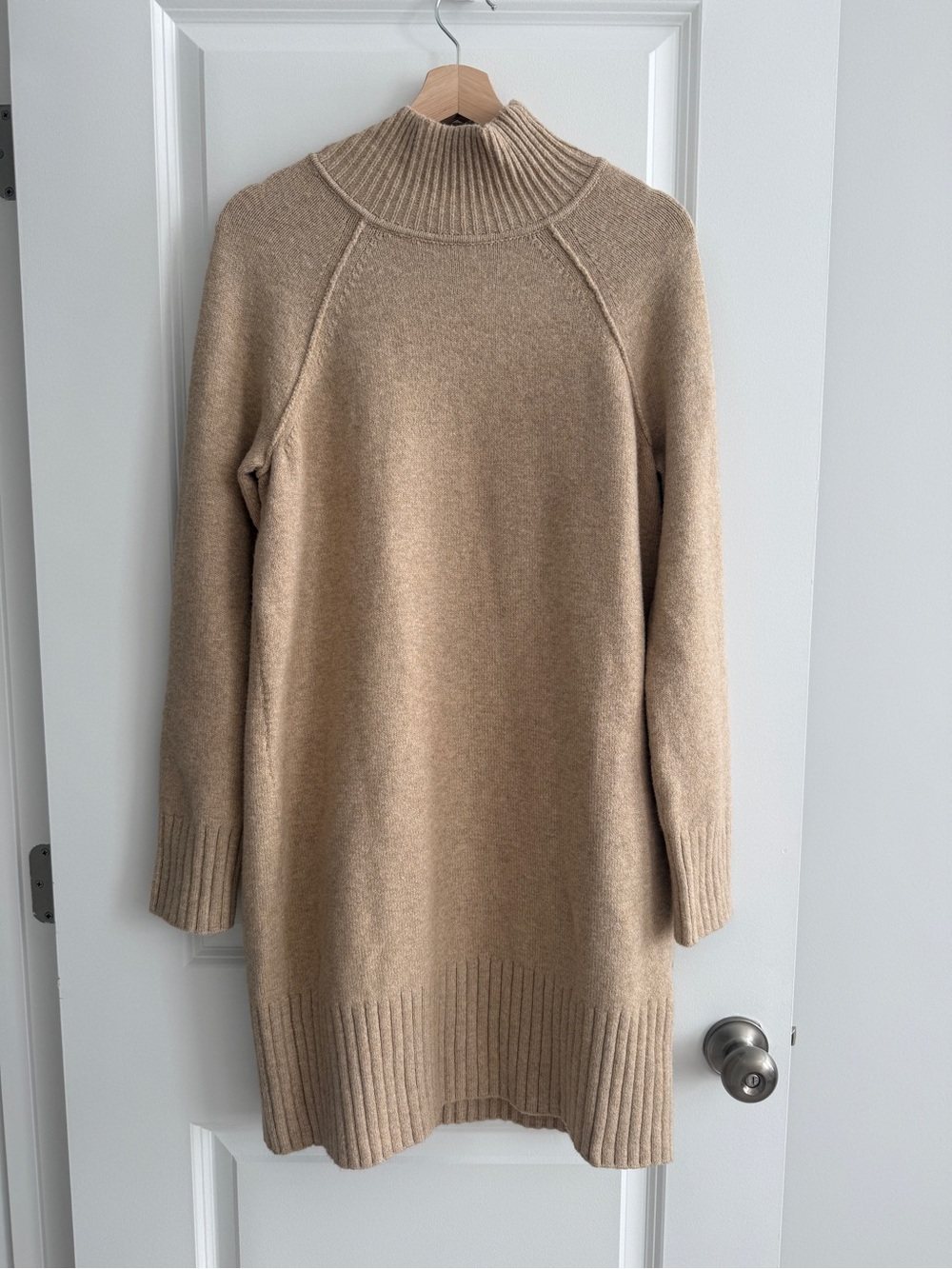 Banana Republic Camel Turtleneck Longline Sweater Dress